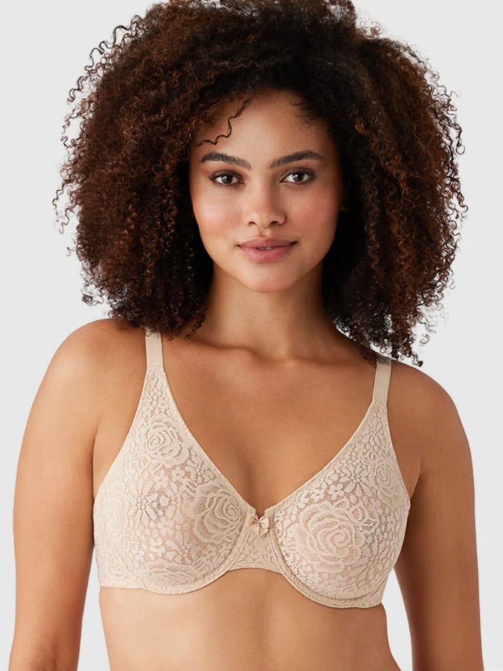 Wacoal 851205 Women's Halo Lace Underwire Bra Beige Size 38D